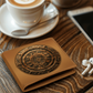 Arcane Alchemy Circle Embossed Look Genuine Leather Wallet – Mystical Rune Gift for Men
