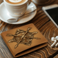 Armory Crossed Spears & Arrows Embossed Look Leather Wallet – Medieval Armory Collection