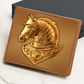 Knight's Order Horse Embossed Look Genuine Leather Wallet – Medieval Fantasy Gift for Men