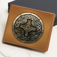 Knight's Order Cross Embossed Look Genuine Leather Wallet – Medieval Fantasy Gift for Men