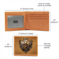 Heraldry Fleur-de-lis Embossed Look Genuine Leather Wallet – Medieval Fantasy Gift for Men