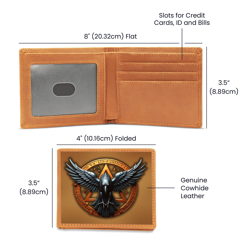 Arcane Crow Sigil Embossed Look Genuine Leather Wallet – Arcane Collection