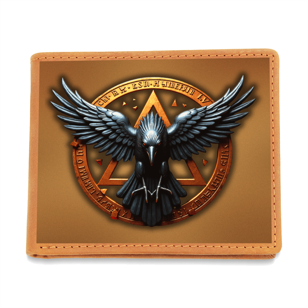 Arcane Crow Sigil Embossed Look Genuine Leather Wallet – Arcane Collection
