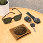 Arcane Alchemy Circle Embossed Look Genuine Leather Wallet – Mystical Rune Gift for Men
