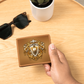 Knight's Order Crest Embossed Look Genuine Leather Wallet – Medieval Fantasy Gift for Men