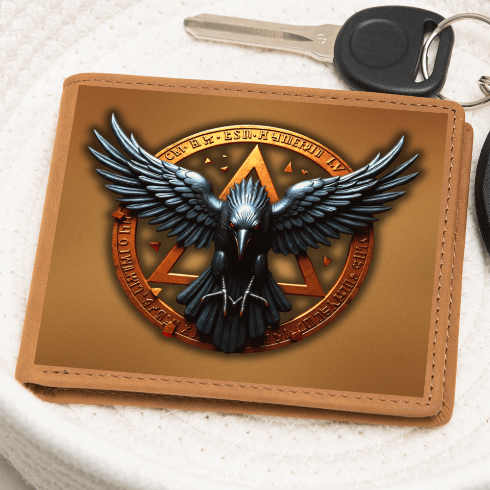 Arcane Crow Sigil Embossed Look Genuine Leather Wallet – Arcane Collection