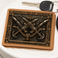 Armory Crossed Daggers Embossed Look Genuine Leather Wallet – Medieval Fantasy Gift for Men
