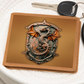 Heraldry Dragon Embossed Look Genuine Leather Wallet – Medieval Fantasy Gift for Men