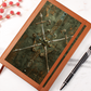 Crossed Swords Vegan Leather Journal – Medieval RPG Fantasy Engraved Look Notebook