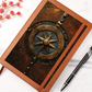 Compass Rose Vegan Leather Journal – Medieval Explorer Fantasy RPG Notebook