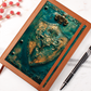 Shield Emblem Vegan Leather Journal – Medieval Fantasy RPG Notebook with Engraved Look