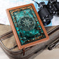 Celestial Compass Vegan Leather Journal – Arcane Fantasy RPG Engraved Look Notebook