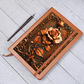 Enchanted Rose Vegan Leather Journal – Fantasy Medieval Engraved Look Notebook