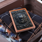 Roaring Lion Vegan Leather Journal – Embossed-Looking Medieval Notebook, Regal Lion Head Diary, Gothic Warrior Planner, Mythical Leatherboun