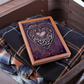 Celtic Heart Knotwork Vegan Leather Journal – Fantasy Medieval Engraved Look Notebook