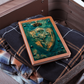 Shield Emblem Vegan Leather Journal – Medieval Fantasy RPG Notebook with Engraved Look
