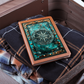 Celestial Compass Vegan Leather Journal – Arcane Fantasy RPG Engraved Look Notebook