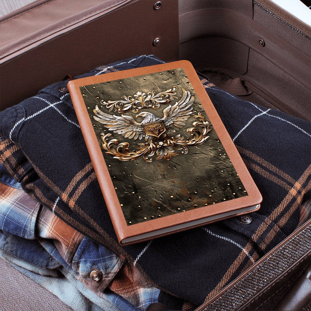 Heraldry Embossed Look Eagle Journal – Medieval Fantasy Notebook