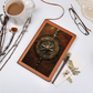 Compass Rose Vegan Leather Journal – Medieval Explorer Fantasy RPG Notebook