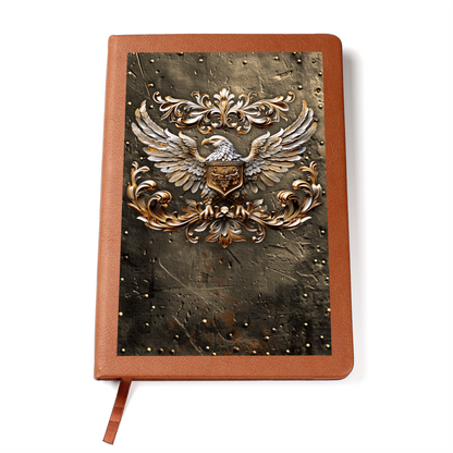 Heraldry Embossed Look Eagle Journal – Medieval Fantasy Notebook