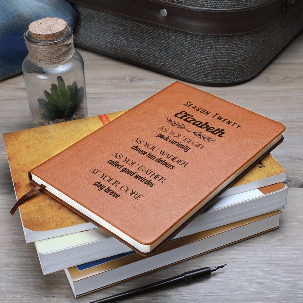Inspirational Personalized Vegan Leather Journal – Season Twenty