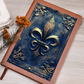 Fleur-de-Lis Vegan Leather Journal – Medieval Fantasy Engraved Look Notebook