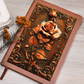 Enchanted Rose Vegan Leather Journal – Fantasy Medieval Engraved Look Notebook