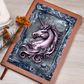 Enchanted Unicorn Vegan Leather Journal – Fantasy Medieval Engraved Look Notebook