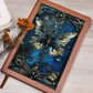 Celestial Butterfly Vegan Leather Journal – Fantasy Engraved Look Notebook