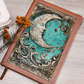Moon Goddess Vegan Leather Journal – Fantasy Celestial Engraved Look Notebook