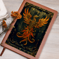 Phoenix Rising Vegan Leather Journal – Fantasy Engraved Look Notebook for RPG & Writers