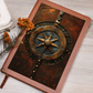 Compass Rose Vegan Leather Journal – Medieval Explorer Fantasy RPG Notebook