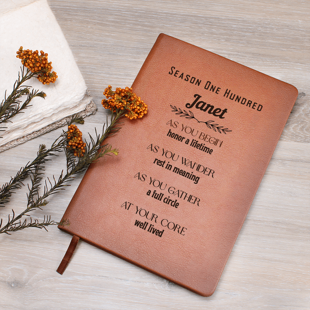 Inspirational Personalized Vegan Leather Journal – Season One Hundred
