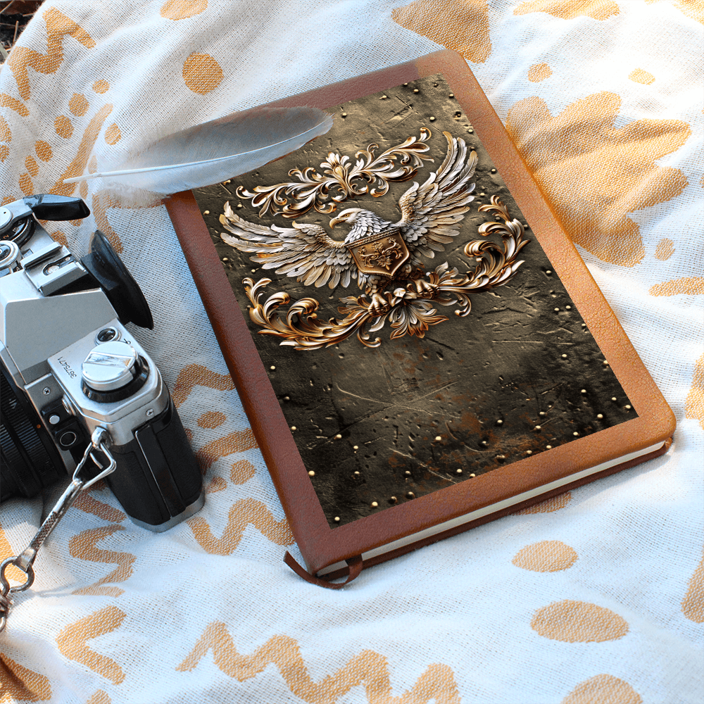 Heraldry Embossed Look Eagle Journal – Medieval Fantasy Notebook