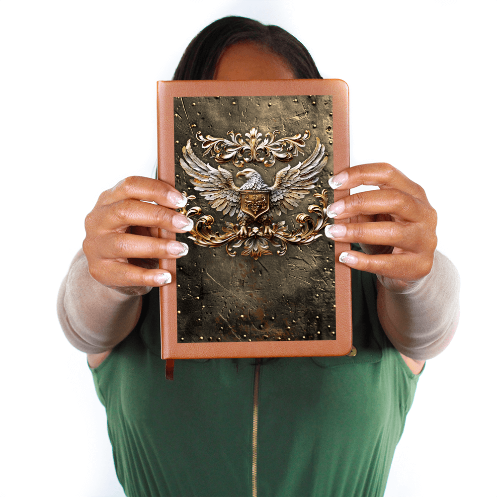 Heraldry Embossed Look Eagle Journal – Medieval Fantasy Notebook