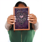 Celtic Heart Knotwork Vegan Leather Journal – Fantasy Medieval Engraved Look Notebook