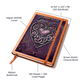 Celtic Heart Knotwork Vegan Leather Journal – Fantasy Medieval Engraved Look Notebook