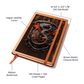 Dragon Emblem Vegan Leather Journal – Fantasy Medieval RPG Engraved Look Notebook