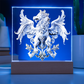 Heraldry Embossed Look Griffin Plaque – Regal Fantasy Light Panel