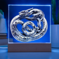 Arcane Embossed Look Serpent Plaque – Mystical Fantasy Light Panel