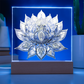 Arcane Embossed Look Lotus Plaque – Mystical Fantasy Light Panel