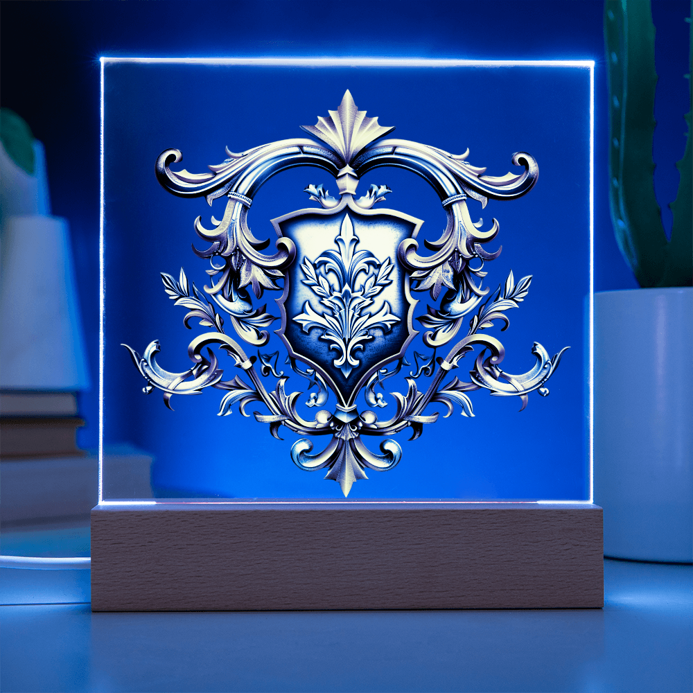 Knight’s Order Embossed Look Crest Plaque – Mystical Fantasy Light Panel