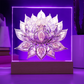 Arcane Embossed Look Lotus Plaque – Mystical Fantasy Light Panel