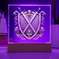 Armory Embossed Look Crossed Swords Plaque – Medieval Fantasy Crest Light Panel