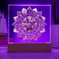 Arcane Embossed Look Mandala Plaque – Mystical Fantasy Light Panel