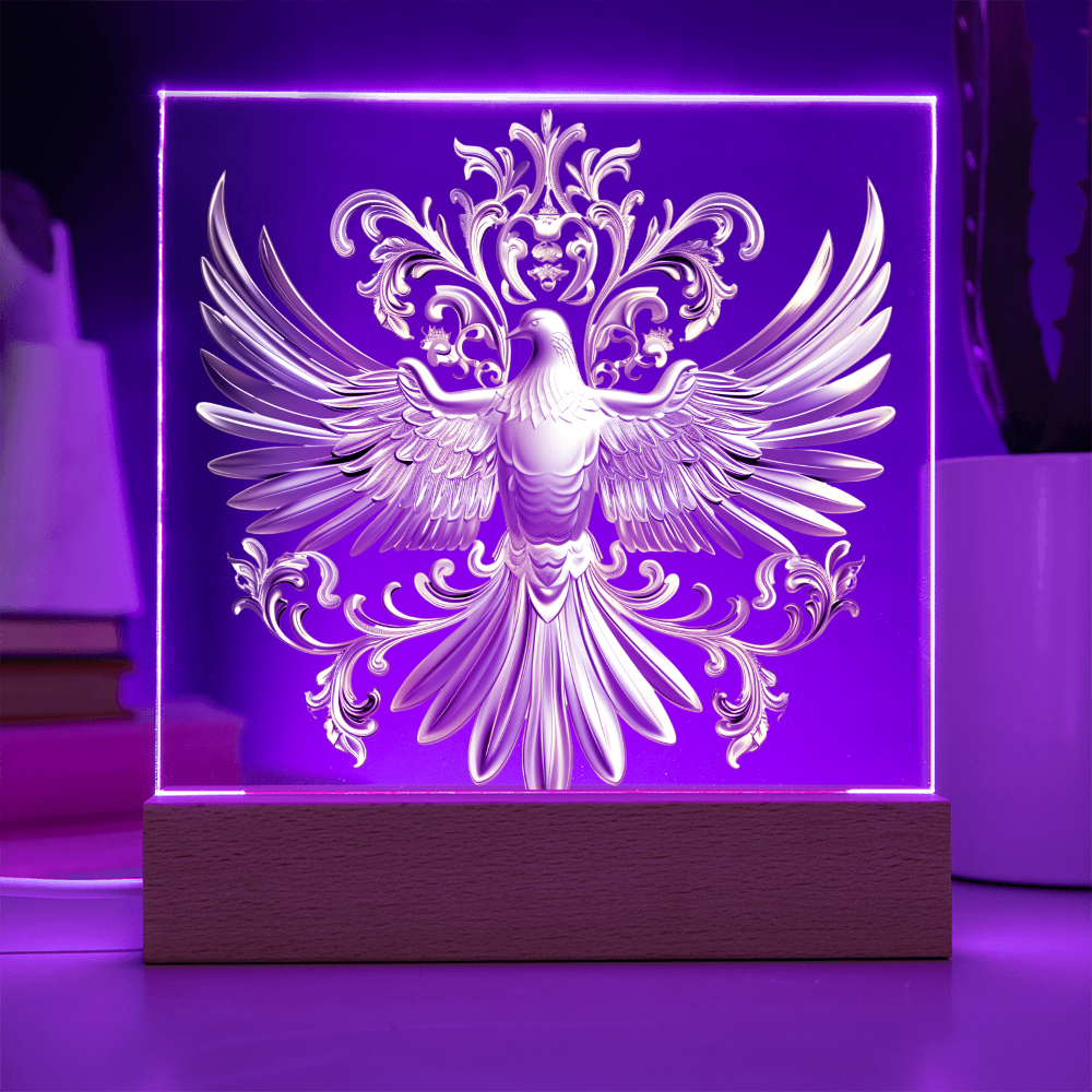 Knight's Order Embossed Look Dove Plaque – Mystical Fantasy Light Panel