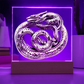 Arcane Embossed Look Serpent Plaque – Mystical Fantasy Light Panel