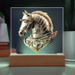 Knight’s Order Embossed Look Warhorse Plaque – Mystical Fantasy Light Panel