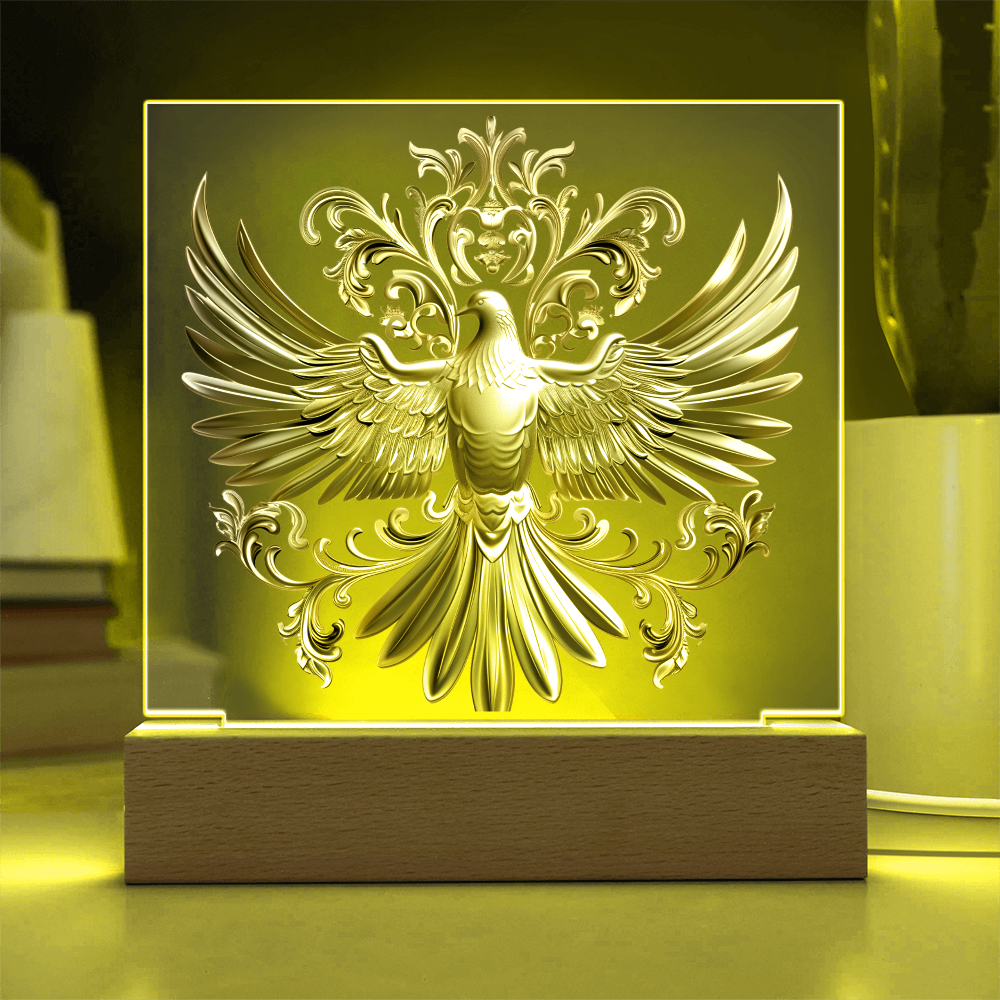 Knight's Order Embossed Look Dove Plaque – Mystical Fantasy Light Panel