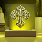 Knight’s Order Embossed Look Cross Plaque – Mystical Fantasy Light Panel